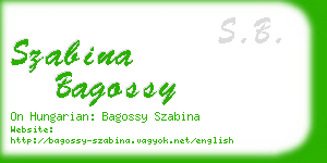 szabina bagossy business card